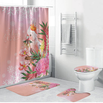 Australia Christmas Pink Cockatoo with Banksia Bathroom Set Coral Pink