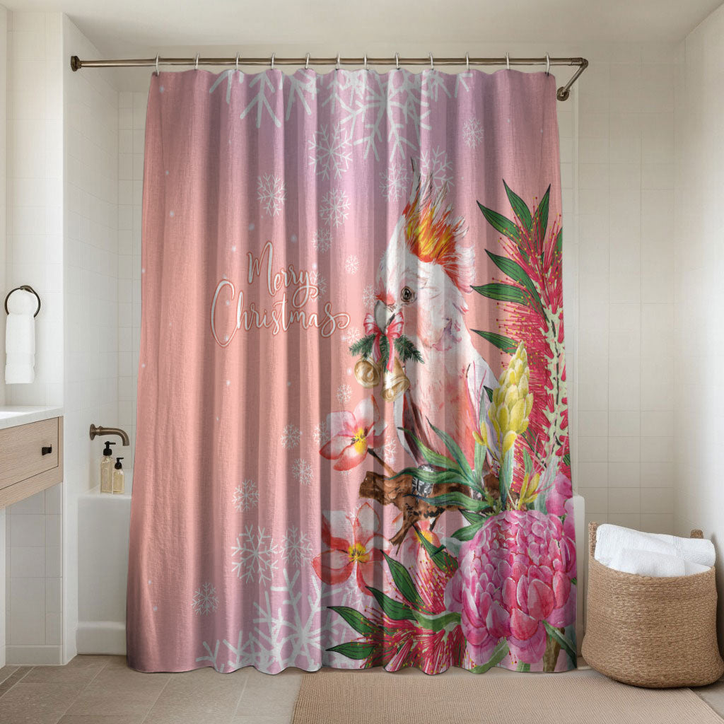 Australia Christmas Pink Cockatoo with Banksia Bathroom Set Coral Pink