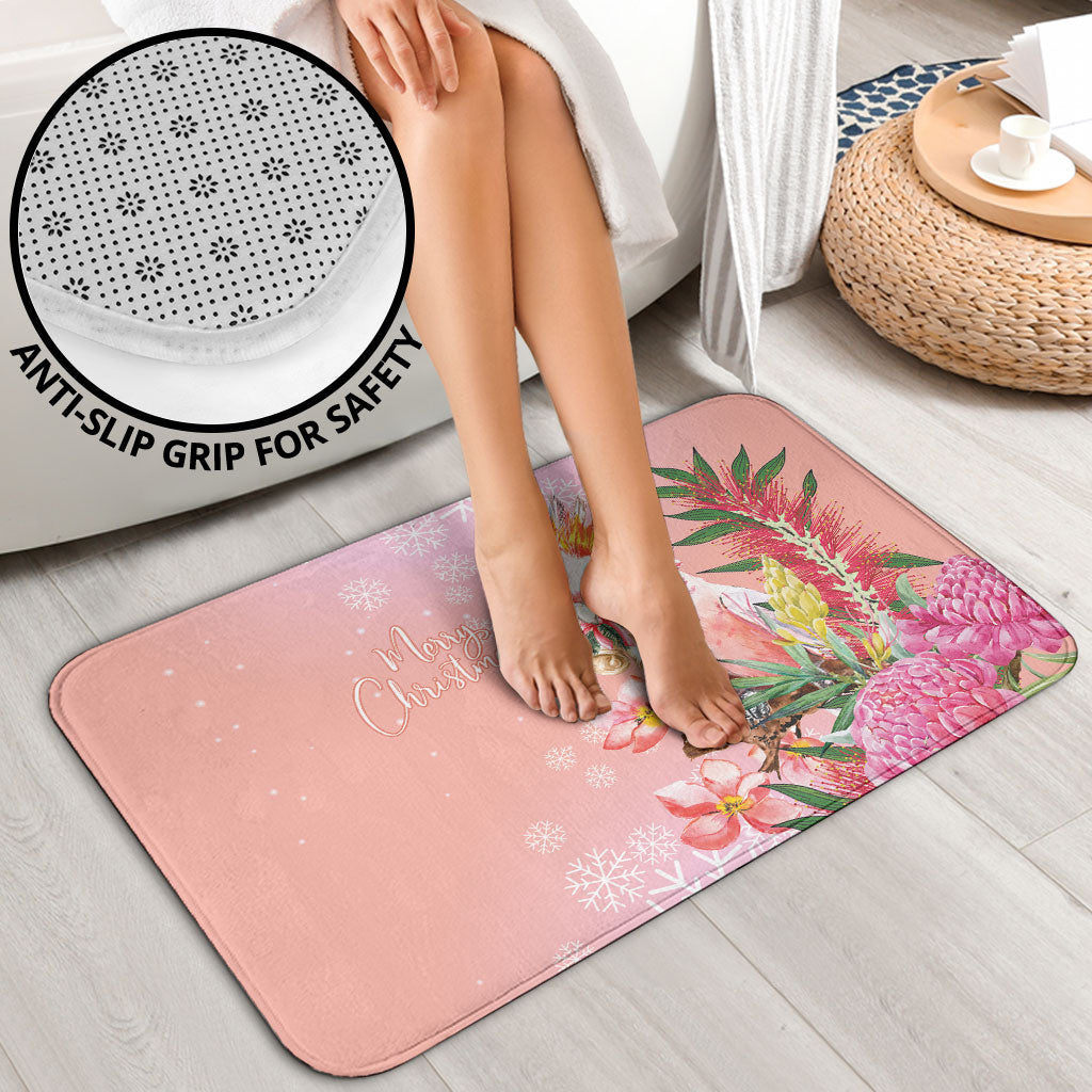 Australia Christmas Pink Cockatoo with Banksia Bathroom Set Coral Pink