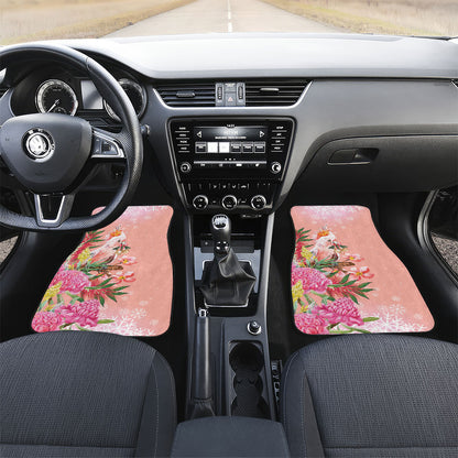 Australia Christmas Pink Cockatoo with Banksia Car Mats Coral Pink