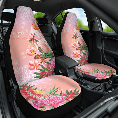 Australia Christmas Pink Cockatoo with Banksia Car Seat Cover Coral Pink