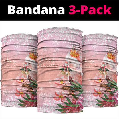 Australia Christmas Pink Cockatoo with Banksia Neck Gaiter Coral Pink
