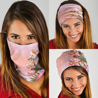 Australia Christmas Pink Cockatoo with Banksia Neck Gaiter Coral Pink