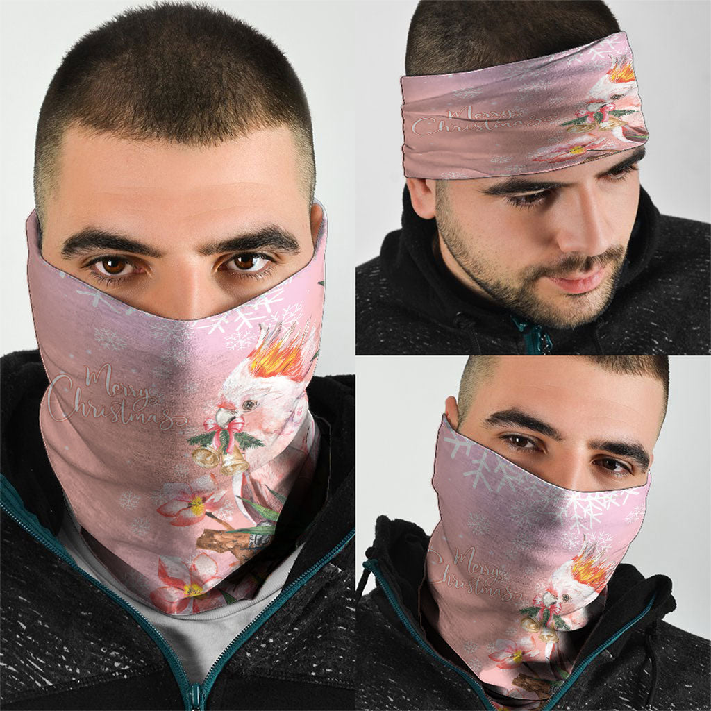Australia Christmas Pink Cockatoo with Banksia Neck Gaiter Coral Pink