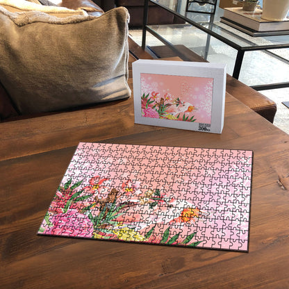 Australia Christmas Pink Cockatoo with Banksia Puzzle Coral Pink