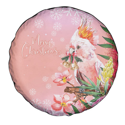 Australia Christmas Pink Cockatoo with Banksia Spare Tire Cover Coral Pink