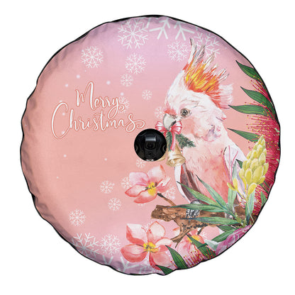 Australia Christmas Pink Cockatoo with Banksia Spare Tire Cover Coral Pink