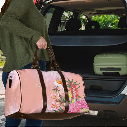 Australia Christmas Pink Cockatoo with Banksia Travel Bag Coral Pink