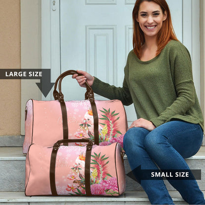 Australia Christmas Pink Cockatoo with Banksia Travel Bag Coral Pink