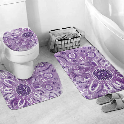 Australia Epilepsy Month Indigenous Bathroom Set Butterfly Aboriginal Art