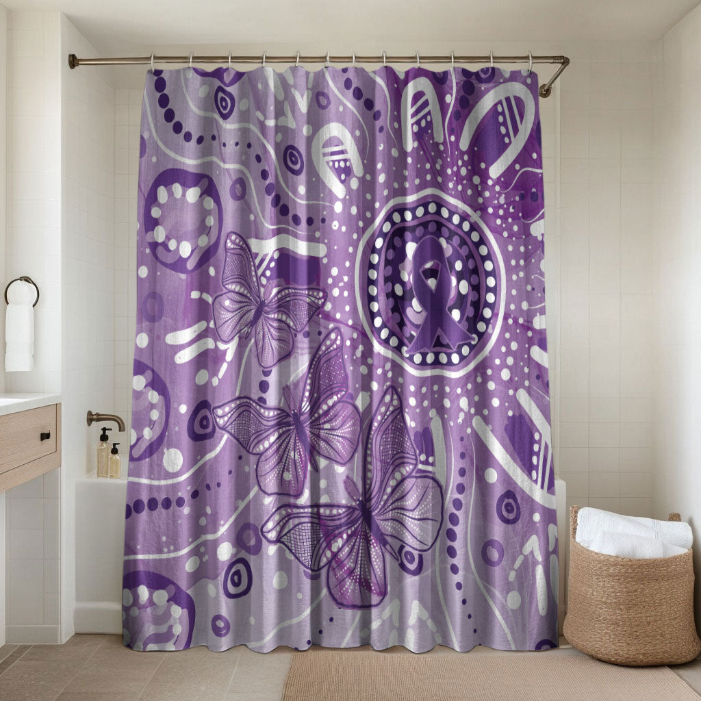 Australia Epilepsy Month Indigenous Bathroom Set Butterfly Aboriginal Art