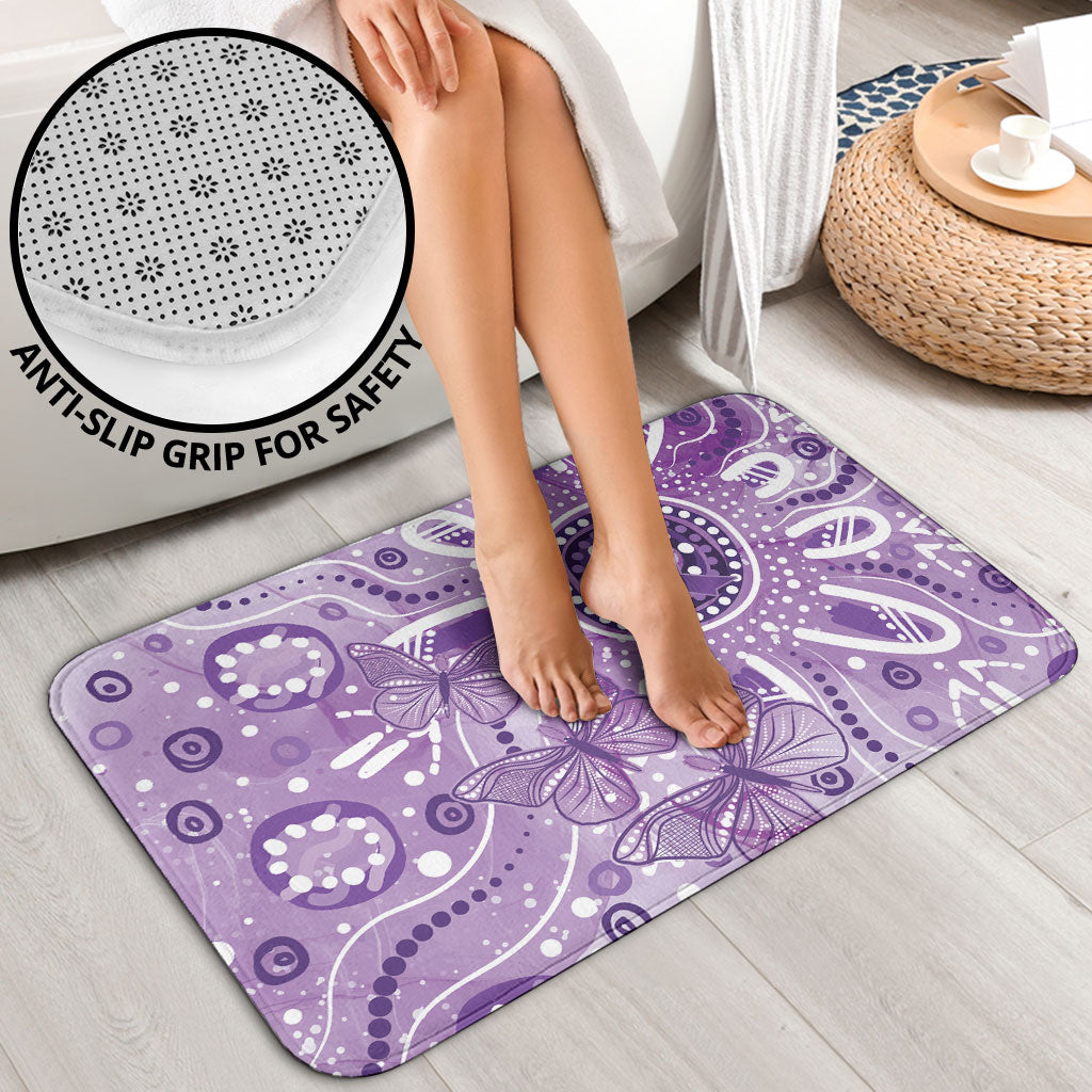 Australia Epilepsy Month Indigenous Bathroom Set Butterfly Aboriginal Art