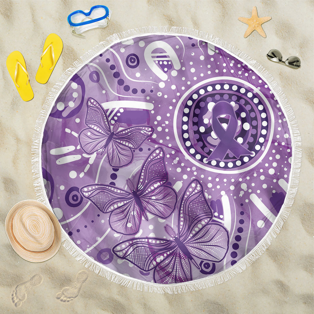 Australia Epilepsy Month Indigenous Beach Blanket Butterfly Aboriginal Art