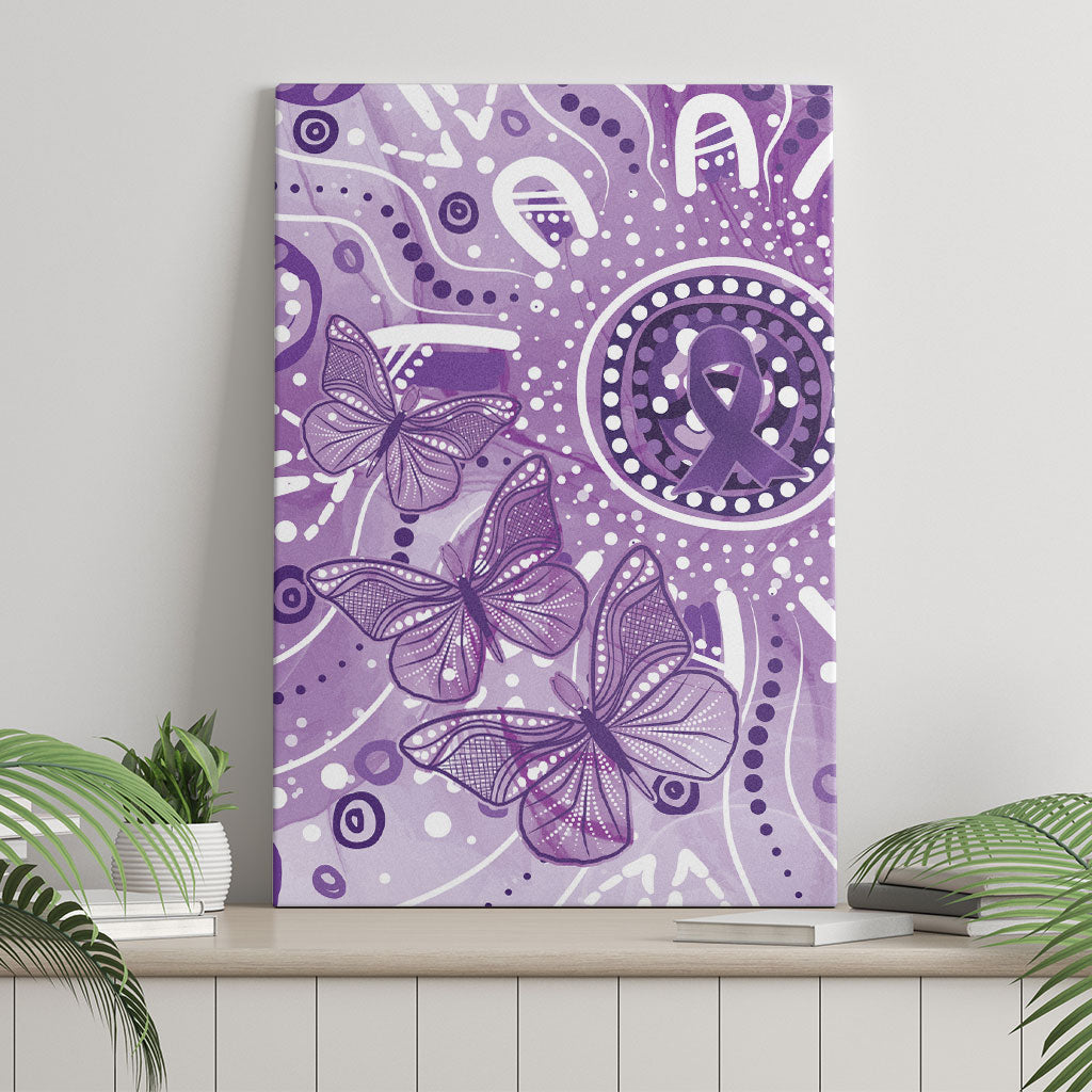 Australia Epilepsy Month Indigenous Canvas Wall Art Butterfly Aboriginal Art