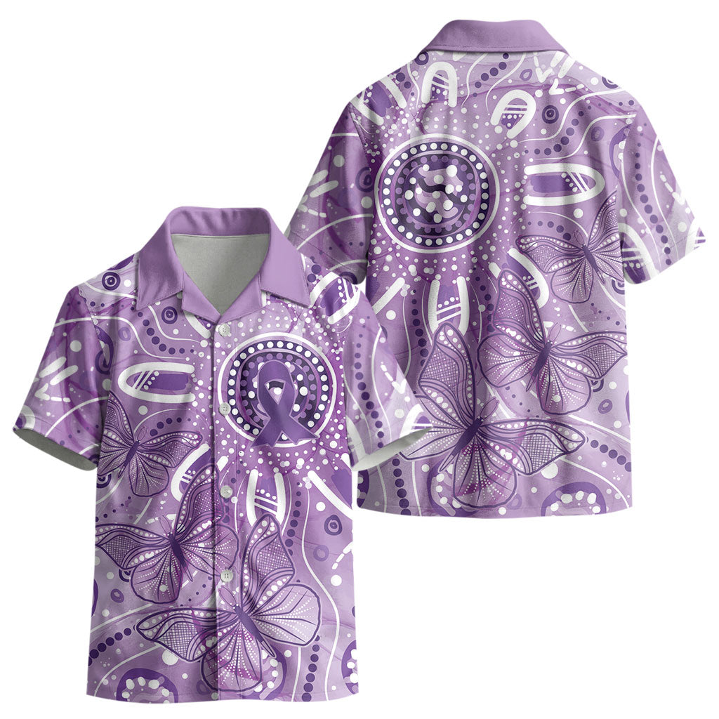 Australia Epilepsy Month Indigenous Kid Hawaiian Shirt Butterfly Aboriginal Art