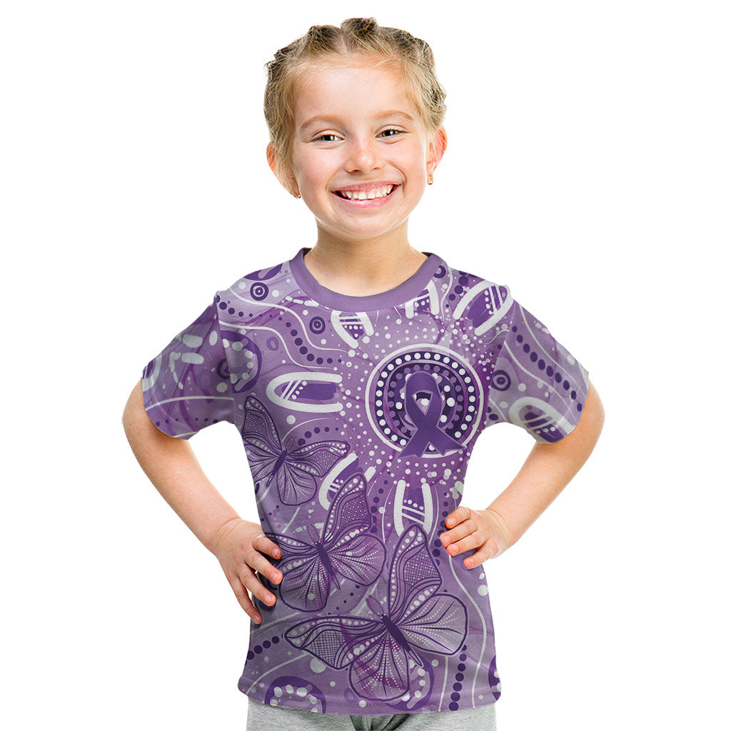 Australia Epilepsy Month Indigenous Kid T Shirt Butterfly Aboriginal Art