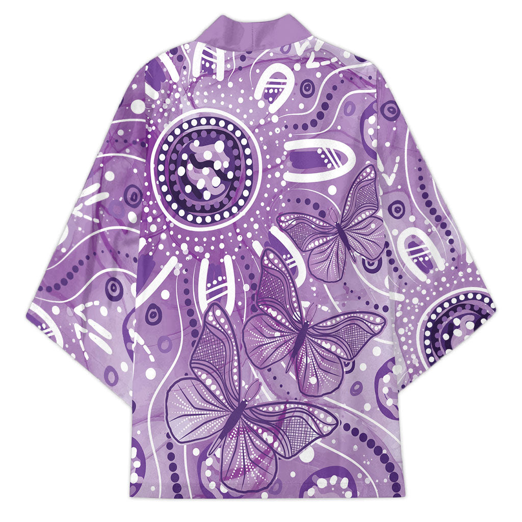 Australia Epilepsy Month Indigenous Kimono Butterfly Aboriginal Art