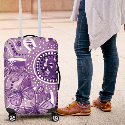 Australia Epilepsy Month Indigenous Luggage Cover Butterfly Aboriginal Art