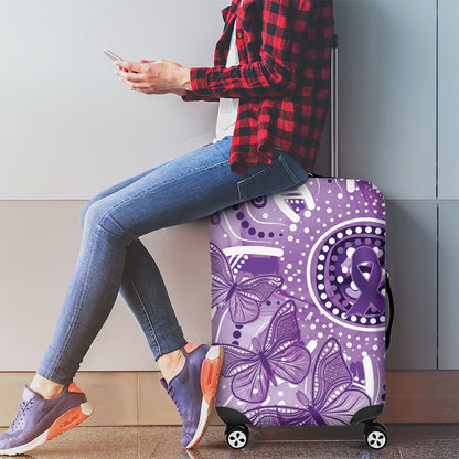 Australia Epilepsy Month Indigenous Luggage Cover Butterfly Aboriginal Art