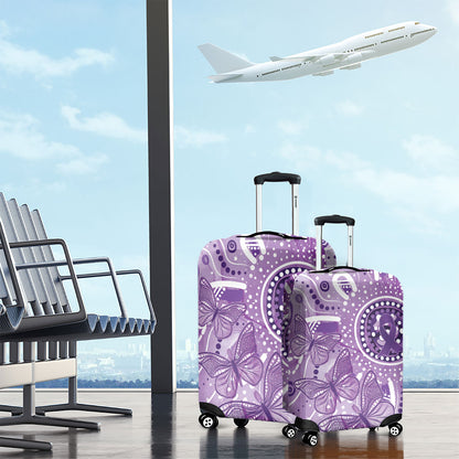 Australia Epilepsy Month Indigenous Luggage Cover Butterfly Aboriginal Art