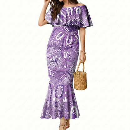 Australia Epilepsy Month Indigenous Mermaid Dress Butterfly Aboriginal Art