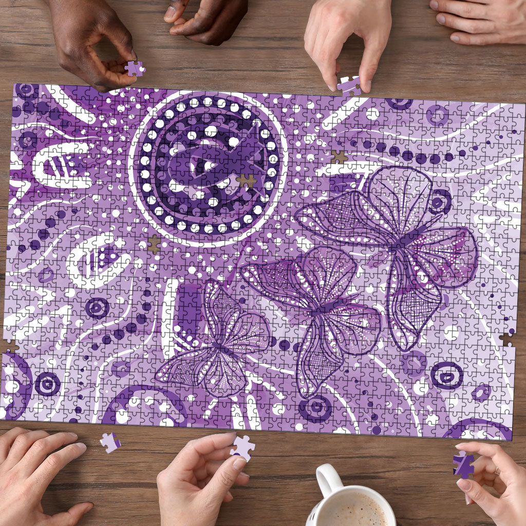 Australia Epilepsy Month Indigenous Puzzle Butterfly Aboriginal Art