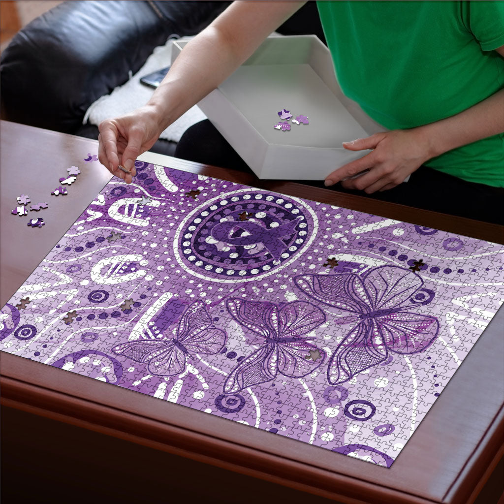 Australia Epilepsy Month Indigenous Puzzle Butterfly Aboriginal Art