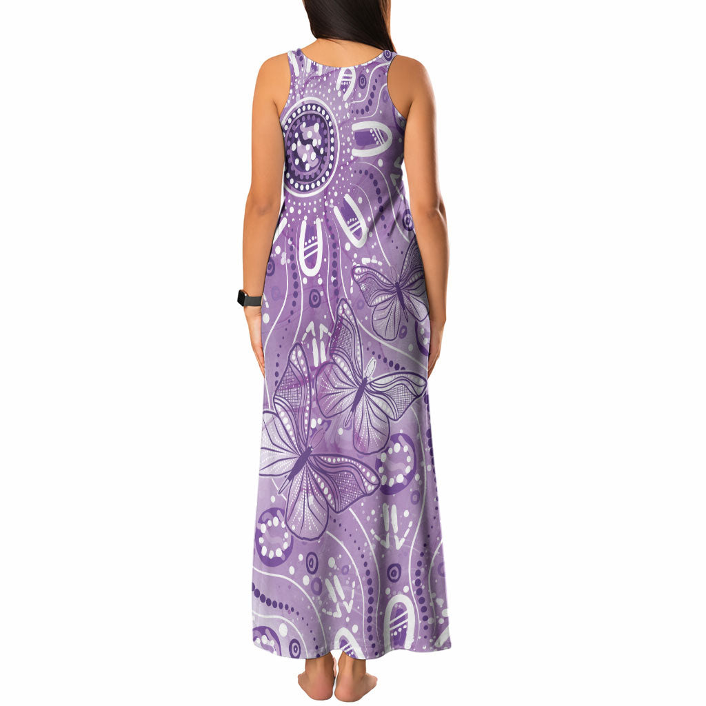 Australia Epilepsy Month Indigenous Tank Maxi Dress Butterfly Aboriginal Art