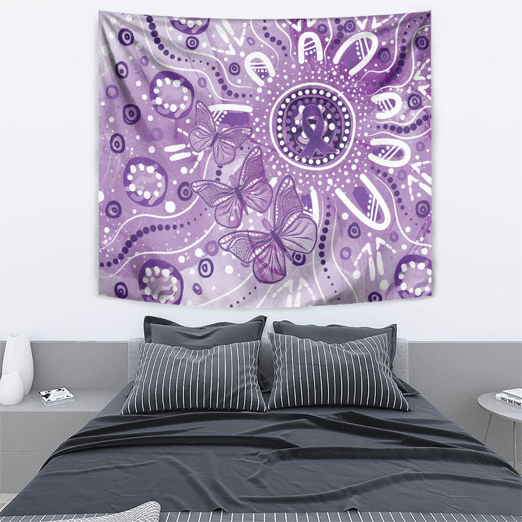 Australia Epilepsy Month Indigenous Tapestry Butterfly Aboriginal Art