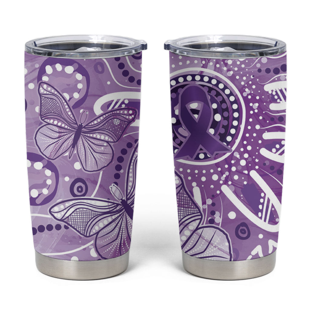Australia Epilepsy Month Indigenous Tumbler Cup Butterfly Aboriginal Art