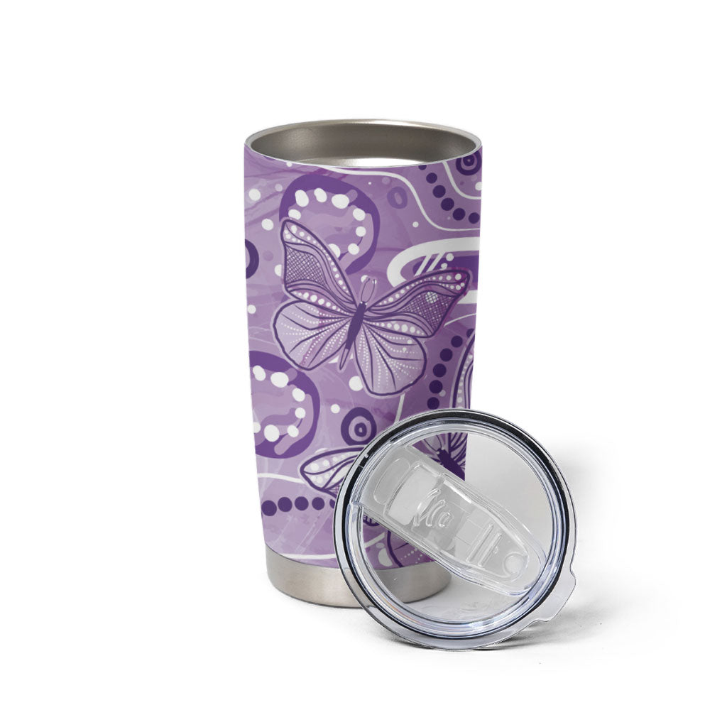 Australia Epilepsy Month Indigenous Tumbler Cup Butterfly Aboriginal Art