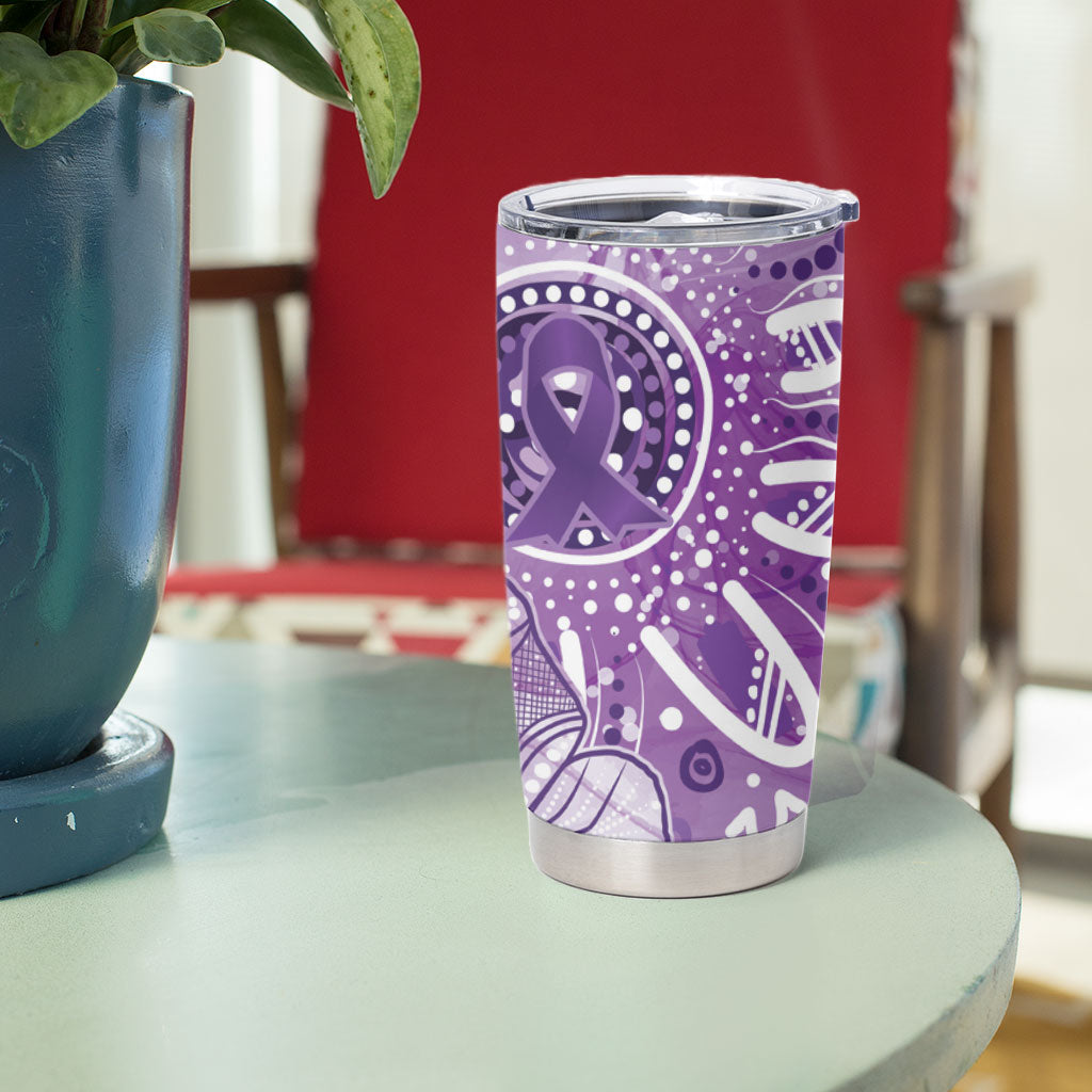 Australia Epilepsy Month Indigenous Tumbler Cup Butterfly Aboriginal Art