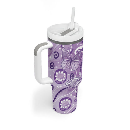 Australia Epilepsy Month Indigenous Tumbler With Handle Butterfly Aboriginal Art