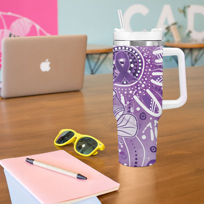 Australia Epilepsy Month Indigenous Tumbler With Handle Butterfly Aboriginal Art