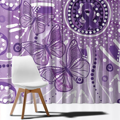 Australia Epilepsy Month Indigenous Window Curtain Butterfly Aboriginal Art