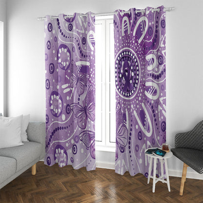 Australia Epilepsy Month Indigenous Window Curtain Butterfly Aboriginal Art