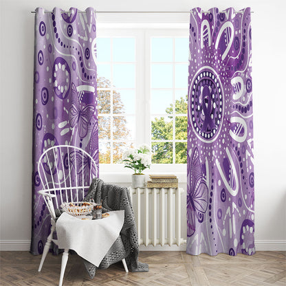 Australia Epilepsy Month Indigenous Window Curtain Butterfly Aboriginal Art