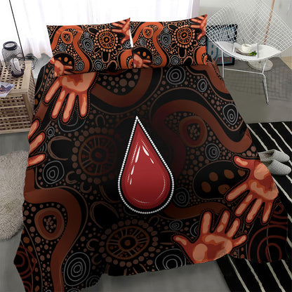 Australia Indigenous Leukemia Prevention Bedding Set Aboriginal Dot Arts