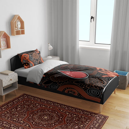 Australia Indigenous Leukemia Prevention Bedding Set Aboriginal Dot Arts