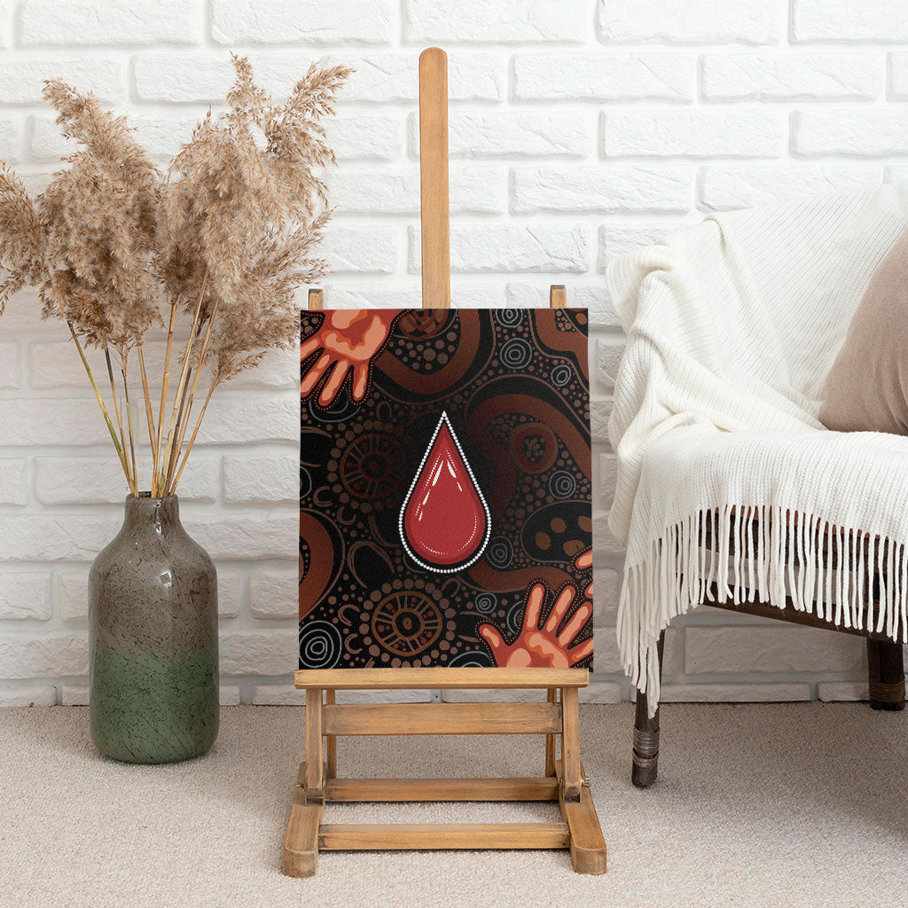 Australia Indigenous Leukemia Prevention Canvas Wall Art Aboriginal Dot Arts