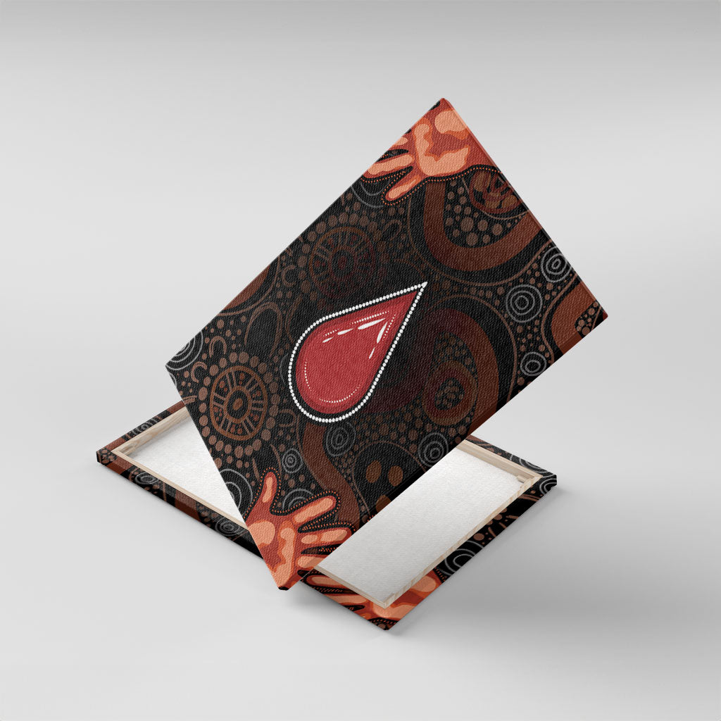 Australia Indigenous Leukemia Prevention Canvas Wall Art Aboriginal Dot Arts