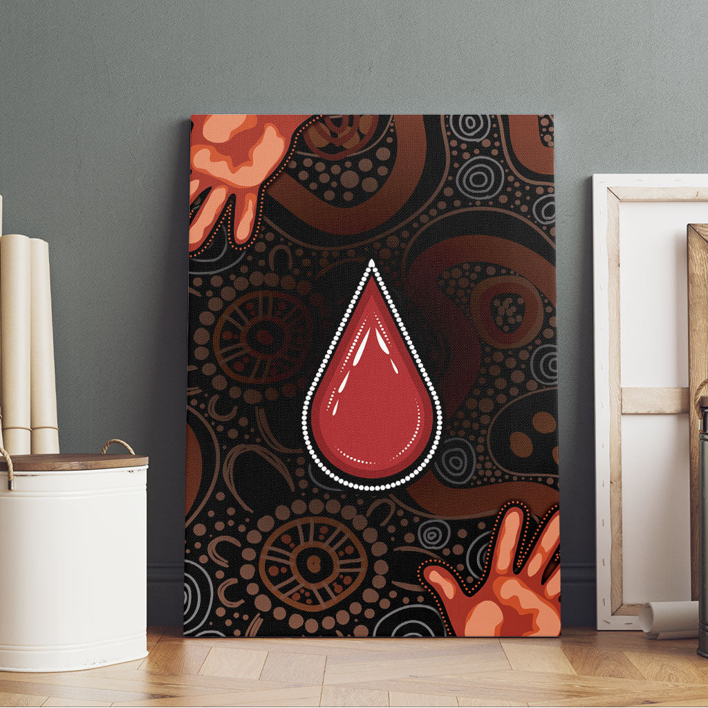 Australia Indigenous Leukemia Prevention Canvas Wall Art Aboriginal Dot Arts