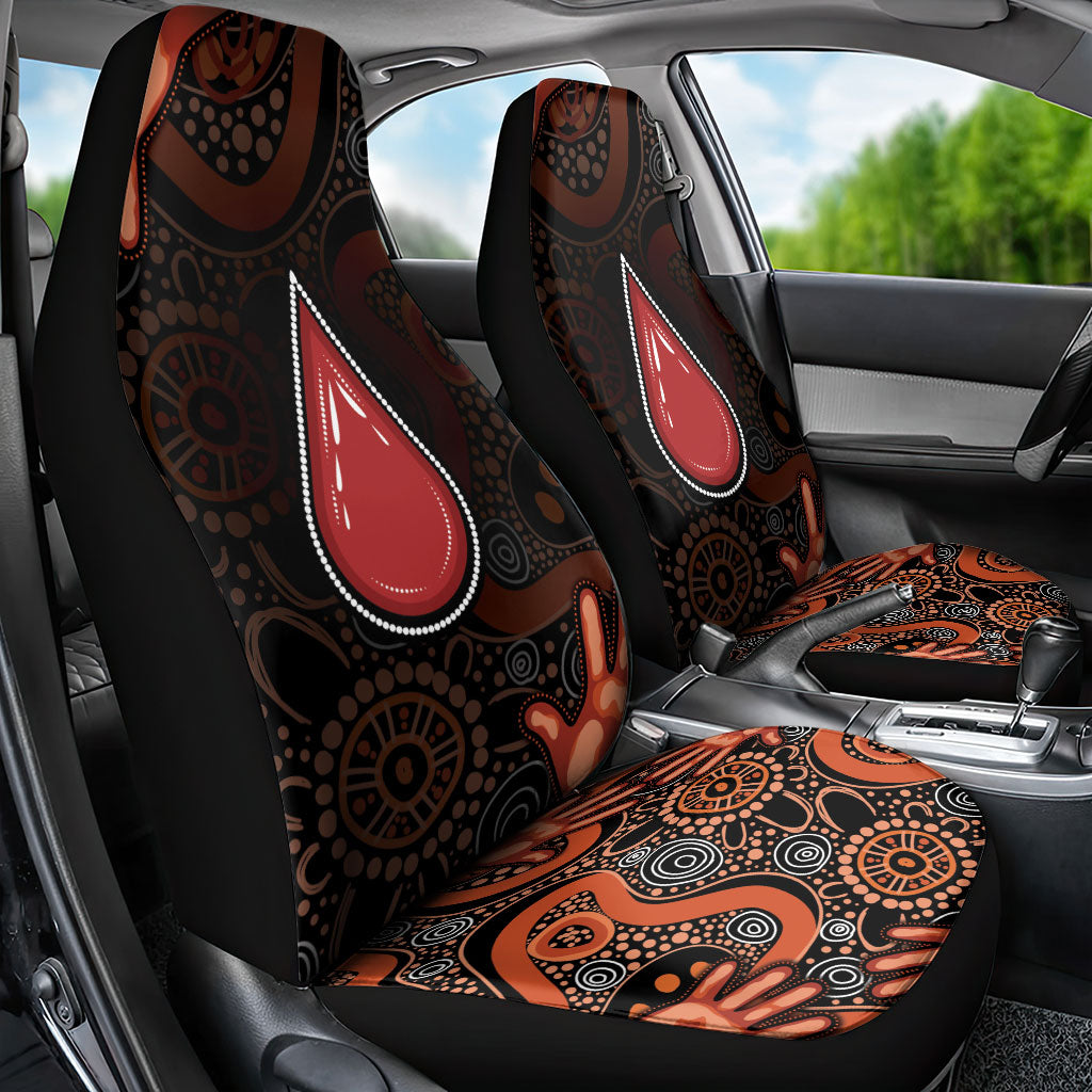 Australia Indigenous Leukemia Prevention Car Seat Cover Aboriginal Dot Arts