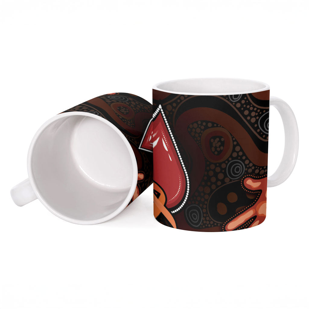 Australia Indigenous Leukemia Prevention Ceramic Mug Aboriginal Dot Arts