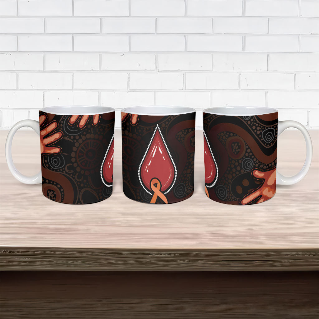 Australia Indigenous Leukemia Prevention Ceramic Mug Aboriginal Dot Arts