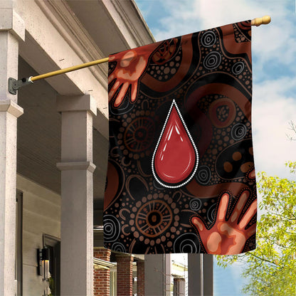 Australia Indigenous Leukemia Prevention Garden Flag Aboriginal Dot Arts
