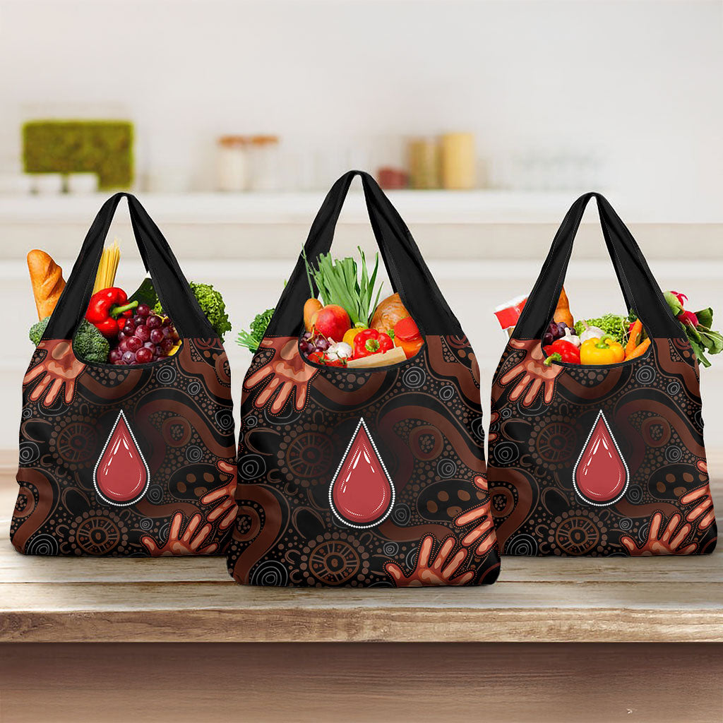 Australia Indigenous Leukemia Prevention Grocery Bag Aboriginal Dot Arts