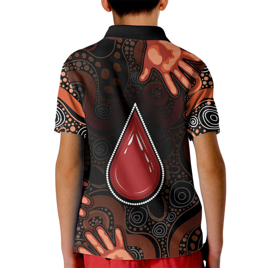 Australia Indigenous Leukemia Prevention Kid Polo Shirt Aboriginal Dot Arts