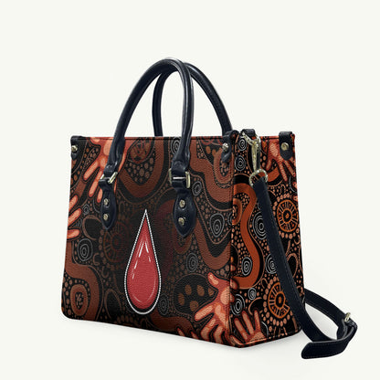 Australia Indigenous Leukemia Prevention Leather Bag Aboriginal Dot Arts