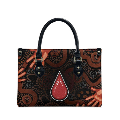 Australia Indigenous Leukemia Prevention Leather Bag Aboriginal Dot Arts